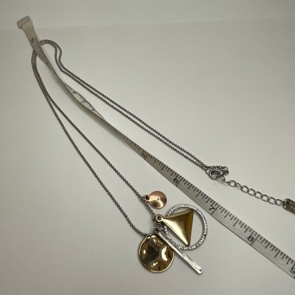 American Eagle Outfitters AEO Gold and Silver Tone Charm Long Necklace - Picture 2 of 4